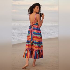 Farm Rio Soleil Embroidered Maxi Dress